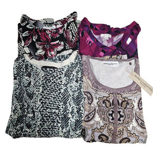 Lot of Womens Blouses Size XL PXL 4 Pieces One NWT Rebecca Malone Sag Harbor